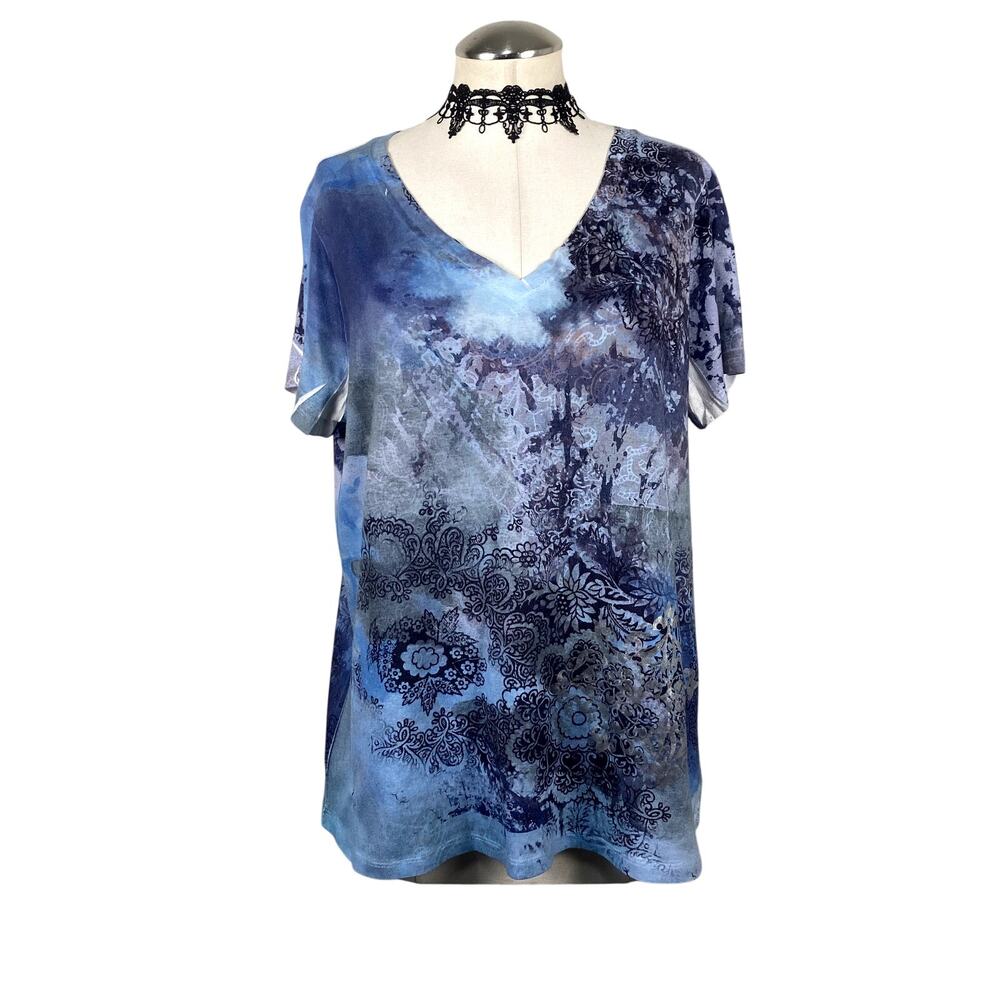 Appropriate Behavior Mandala Blue Dye Hippie Boho Fairy Women's Tee Shirt XL